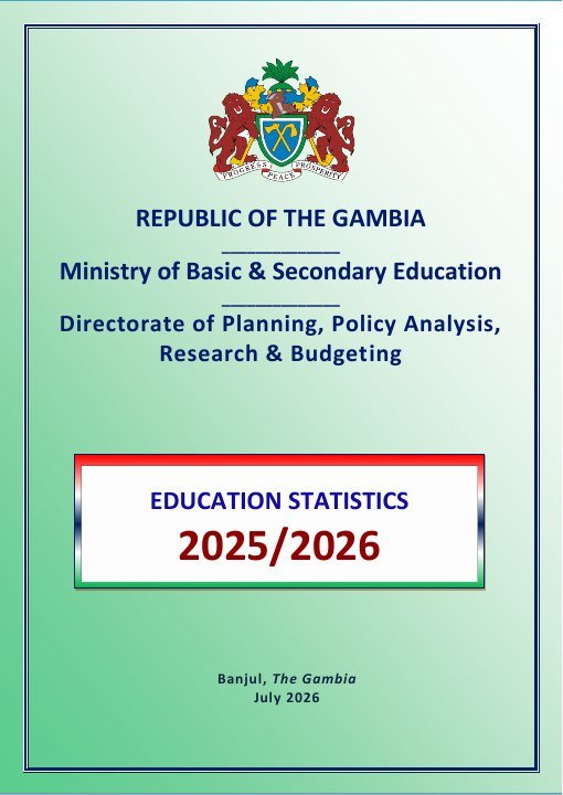 Document cover: First page of Education Statistics Yearbook 2026 (final)